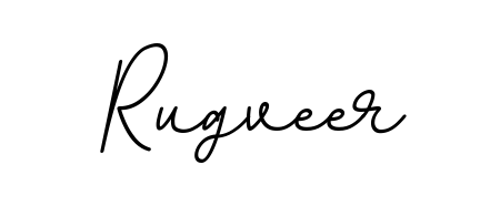 Make a beautiful signature design for name Rugveer. With this signature (BallpointsItalic-DORy9) style, you can create a handwritten signature for free. Rugveer signature style 11 images and pictures png
