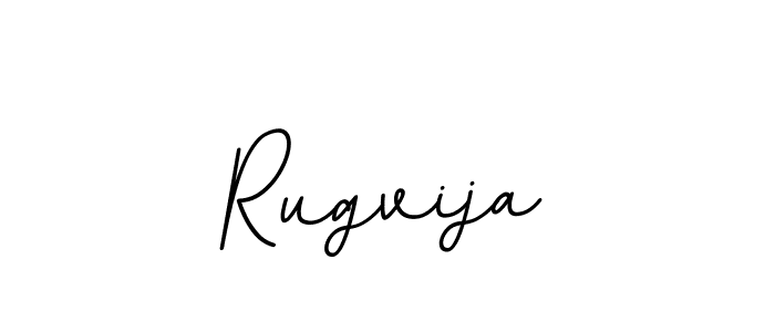 It looks lik you need a new signature style for name Rugvija. Design unique handwritten (BallpointsItalic-DORy9) signature with our free signature maker in just a few clicks. Rugvija signature style 11 images and pictures png