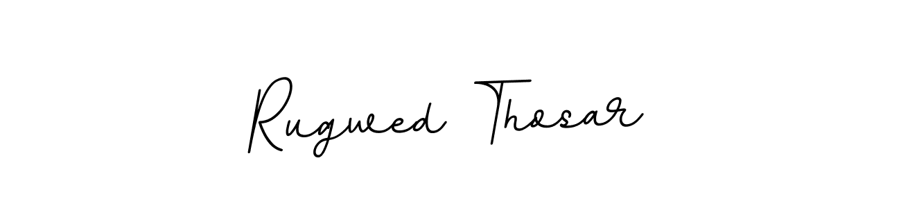 Create a beautiful signature design for name Rugwed Thosar. With this signature (BallpointsItalic-DORy9) fonts, you can make a handwritten signature for free. Rugwed Thosar signature style 11 images and pictures png