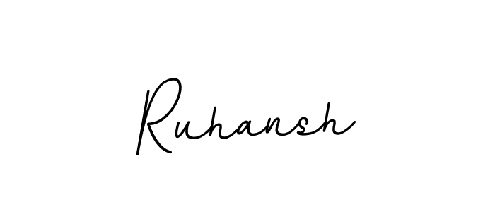 Design your own signature with our free online signature maker. With this signature software, you can create a handwritten (BallpointsItalic-DORy9) signature for name Ruhansh. Ruhansh signature style 11 images and pictures png