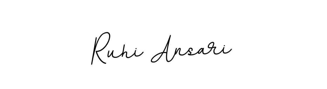 How to make Ruhi Ansari name signature. Use BallpointsItalic-DORy9 style for creating short signs online. This is the latest handwritten sign. Ruhi Ansari signature style 11 images and pictures png