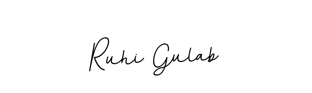 Design your own signature with our free online signature maker. With this signature software, you can create a handwritten (BallpointsItalic-DORy9) signature for name Ruhi Gulab. Ruhi Gulab signature style 11 images and pictures png