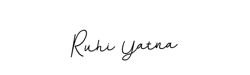 How to make Ruhi Yatna name signature. Use BallpointsItalic-DORy9 style for creating short signs online. This is the latest handwritten sign. Ruhi Yatna signature style 11 images and pictures png