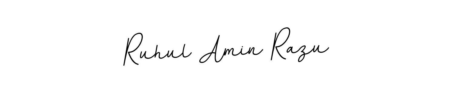 You should practise on your own different ways (BallpointsItalic-DORy9) to write your name (Ruhul Amin Razu) in signature. don't let someone else do it for you. Ruhul Amin Razu signature style 11 images and pictures png
