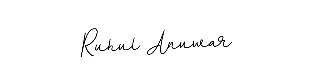 The best way (BallpointsItalic-DORy9) to make a short signature is to pick only two or three words in your name. The name Ruhul Anuwar include a total of six letters. For converting this name. Ruhul Anuwar signature style 11 images and pictures png