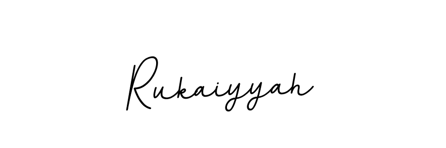 Design your own signature with our free online signature maker. With this signature software, you can create a handwritten (BallpointsItalic-DORy9) signature for name Rukaiyyah. Rukaiyyah signature style 11 images and pictures png