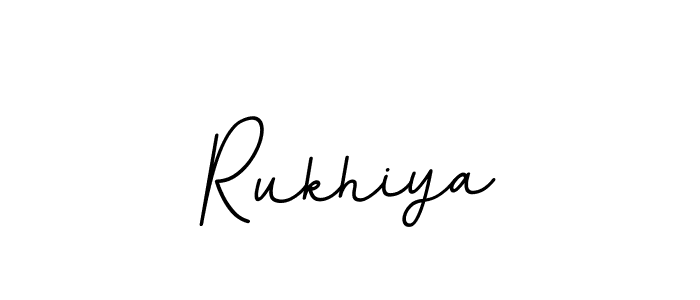 Use a signature maker to create a handwritten signature online. With this signature software, you can design (BallpointsItalic-DORy9) your own signature for name Rukhiya. Rukhiya signature style 11 images and pictures png