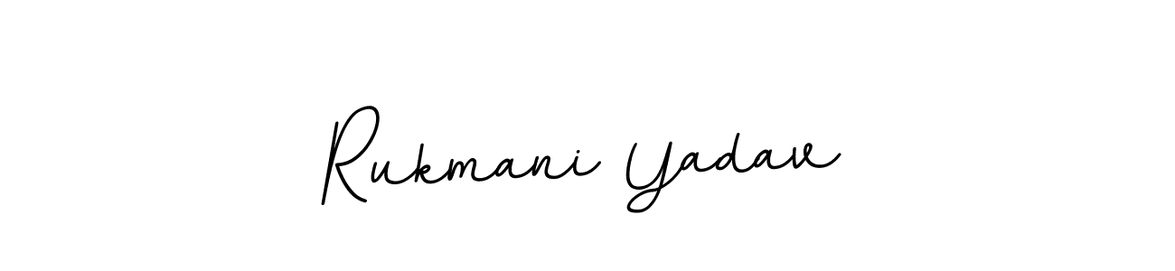 Design your own signature with our free online signature maker. With this signature software, you can create a handwritten (BallpointsItalic-DORy9) signature for name Rukmani Yadav. Rukmani Yadav signature style 11 images and pictures png
