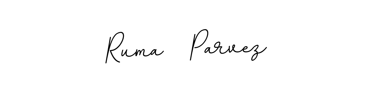 Also You can easily find your signature by using the search form. We will create Ruma   Parvez name handwritten signature images for you free of cost using BallpointsItalic-DORy9 sign style. Ruma   Parvez signature style 11 images and pictures png