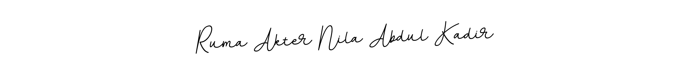 It looks lik you need a new signature style for name Ruma Akter Nila Abdul Kadir. Design unique handwritten (BallpointsItalic-DORy9) signature with our free signature maker in just a few clicks. Ruma Akter Nila Abdul Kadir signature style 11 images and pictures png
