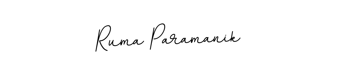 Create a beautiful signature design for name Ruma Paramanik. With this signature (BallpointsItalic-DORy9) fonts, you can make a handwritten signature for free. Ruma Paramanik signature style 11 images and pictures png