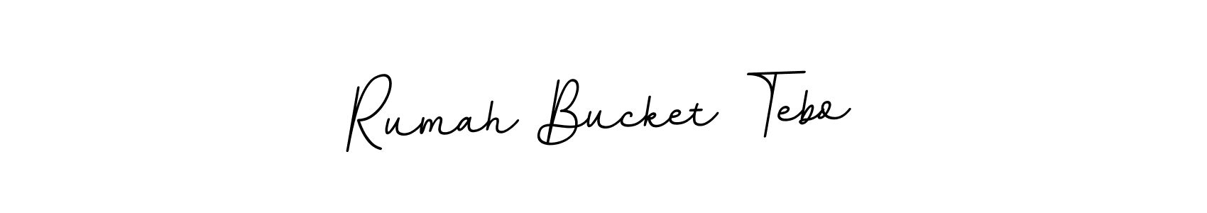 Rumah Bucket Tebo stylish signature style. Best Handwritten Sign (BallpointsItalic-DORy9) for my name. Handwritten Signature Collection Ideas for my name Rumah Bucket Tebo. Rumah Bucket Tebo signature style 11 images and pictures png