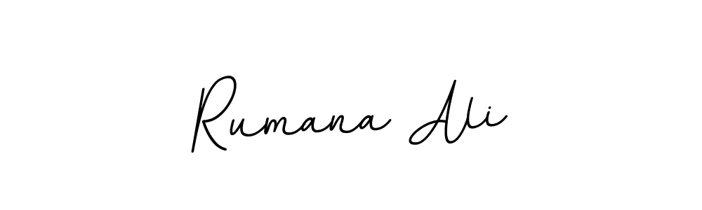 The best way (BallpointsItalic-DORy9) to make a short signature is to pick only two or three words in your name. The name Rumana Ali include a total of six letters. For converting this name. Rumana Ali signature style 11 images and pictures png