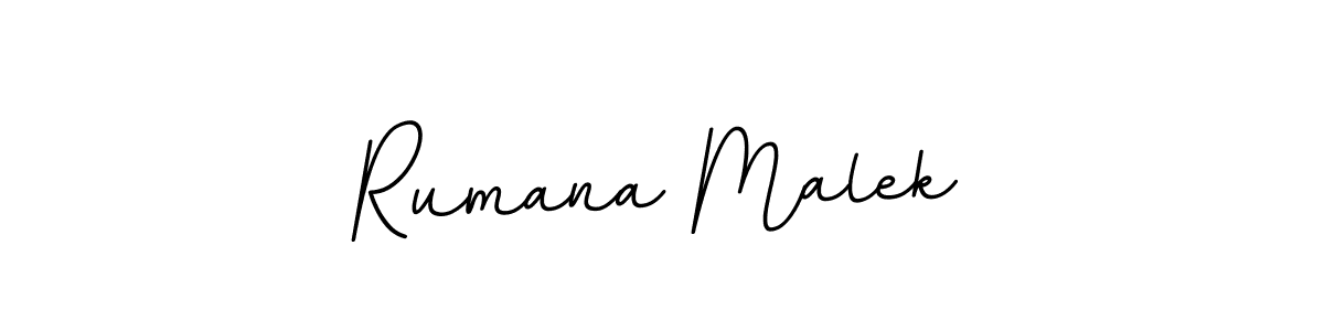 Make a beautiful signature design for name Rumana Malek. With this signature (BallpointsItalic-DORy9) style, you can create a handwritten signature for free. Rumana Malek signature style 11 images and pictures png