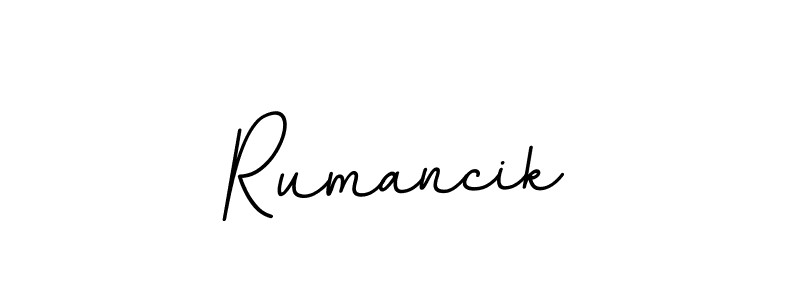 Design your own signature with our free online signature maker. With this signature software, you can create a handwritten (BallpointsItalic-DORy9) signature for name Rumancik. Rumancik signature style 11 images and pictures png