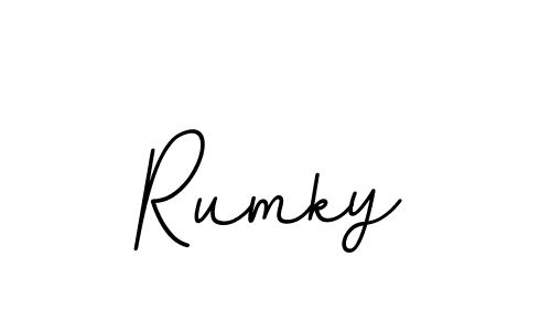 The best way (BallpointsItalic-DORy9) to make a short signature is to pick only two or three words in your name. The name Rumky include a total of six letters. For converting this name. Rumky signature style 11 images and pictures png