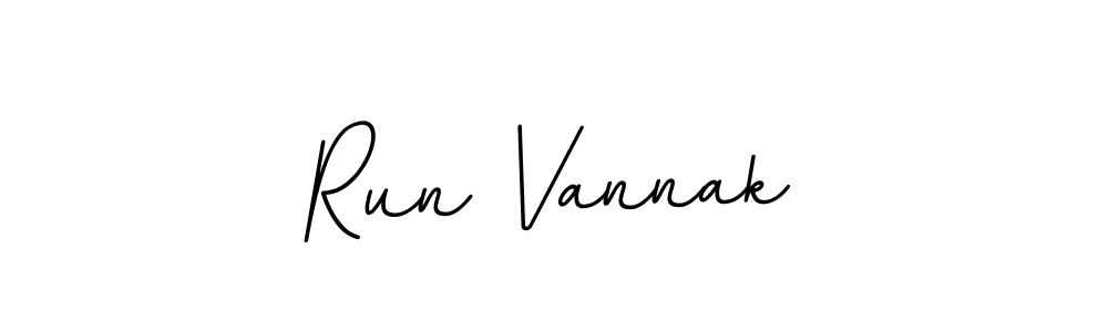 How to make Run Vannak name signature. Use BallpointsItalic-DORy9 style for creating short signs online. This is the latest handwritten sign. Run Vannak signature style 11 images and pictures png