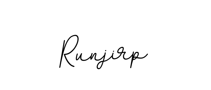 How to make Runjirp name signature. Use BallpointsItalic-DORy9 style for creating short signs online. This is the latest handwritten sign. Runjirp signature style 11 images and pictures png