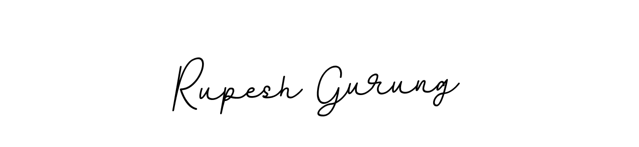 How to make Rupesh Gurung name signature. Use BallpointsItalic-DORy9 style for creating short signs online. This is the latest handwritten sign. Rupesh Gurung signature style 11 images and pictures png