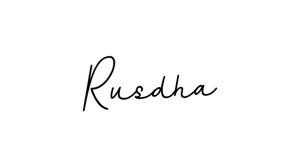Use a signature maker to create a handwritten signature online. With this signature software, you can design (BallpointsItalic-DORy9) your own signature for name Rusdha. Rusdha signature style 11 images and pictures png