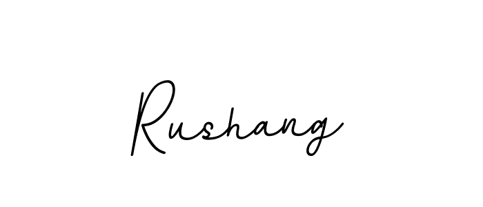 How to make Rushang name signature. Use BallpointsItalic-DORy9 style for creating short signs online. This is the latest handwritten sign. Rushang signature style 11 images and pictures png