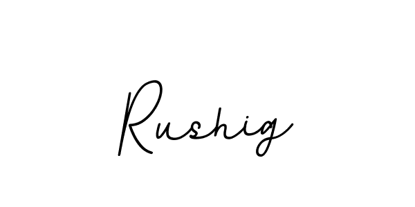 Create a beautiful signature design for name Rushig. With this signature (BallpointsItalic-DORy9) fonts, you can make a handwritten signature for free. Rushig signature style 11 images and pictures png