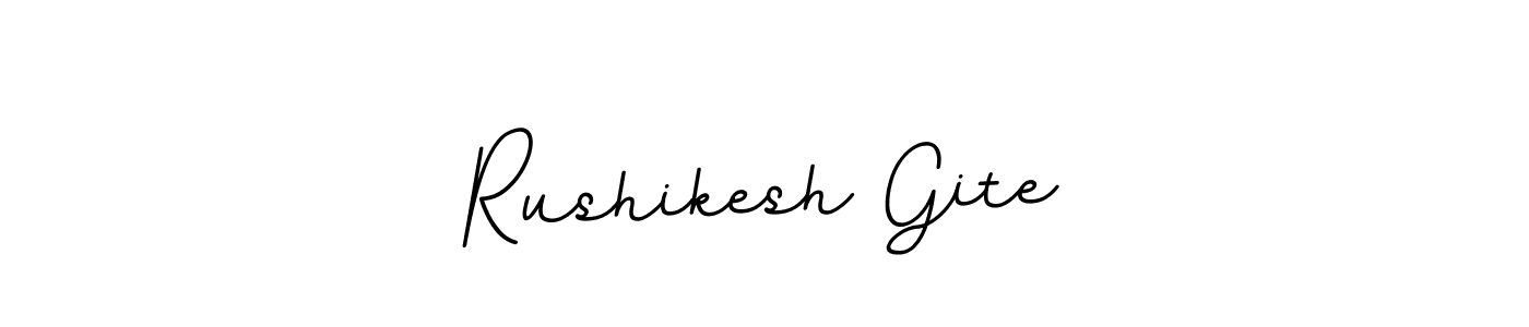 The best way (BallpointsItalic-DORy9) to make a short signature is to pick only two or three words in your name. The name Rushikesh Gite include a total of six letters. For converting this name. Rushikesh Gite signature style 11 images and pictures png