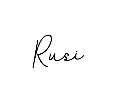 Make a beautiful signature design for name Rusi. With this signature (BallpointsItalic-DORy9) style, you can create a handwritten signature for free. Rusi signature style 11 images and pictures png