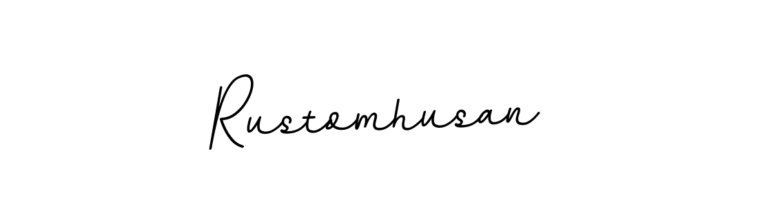 Create a beautiful signature design for name Rustomhusan. With this signature (BallpointsItalic-DORy9) fonts, you can make a handwritten signature for free. Rustomhusan signature style 11 images and pictures png