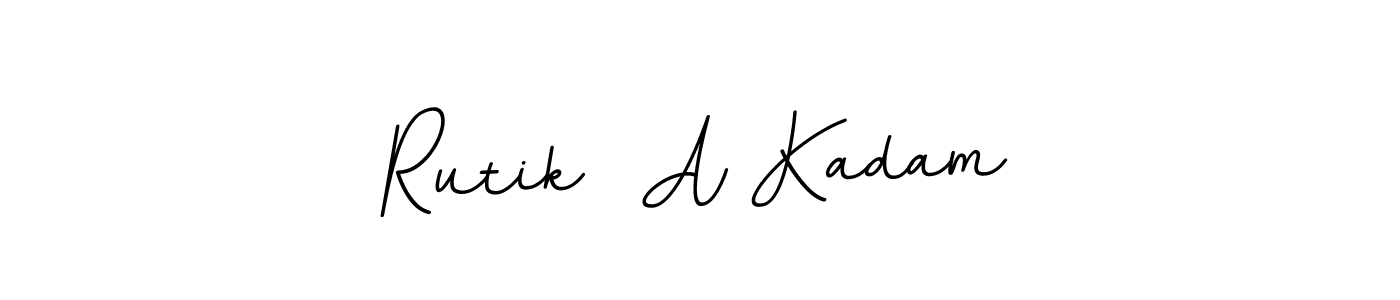 Rutik  A Kadam stylish signature style. Best Handwritten Sign (BallpointsItalic-DORy9) for my name. Handwritten Signature Collection Ideas for my name Rutik  A Kadam. Rutik  A Kadam signature style 11 images and pictures png