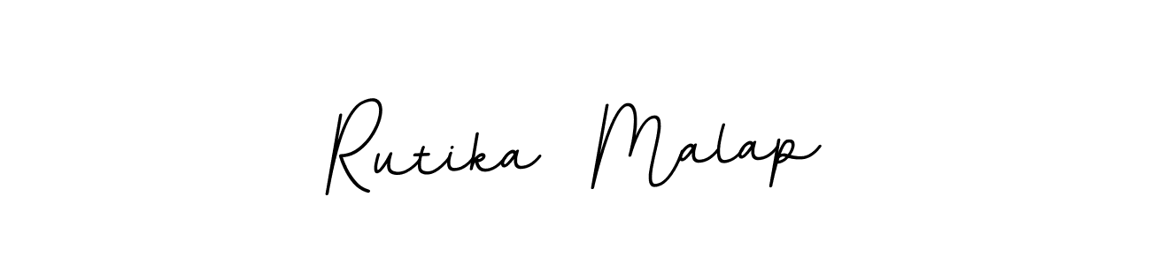 How to make Rutika  Malap name signature. Use BallpointsItalic-DORy9 style for creating short signs online. This is the latest handwritten sign. Rutika  Malap signature style 11 images and pictures png