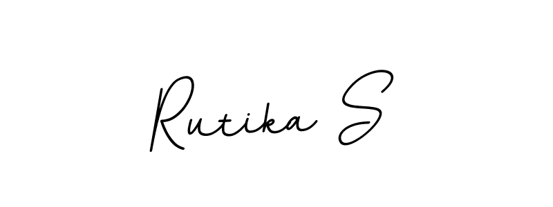 Make a beautiful signature design for name Rutika S. With this signature (BallpointsItalic-DORy9) style, you can create a handwritten signature for free. Rutika S signature style 11 images and pictures png