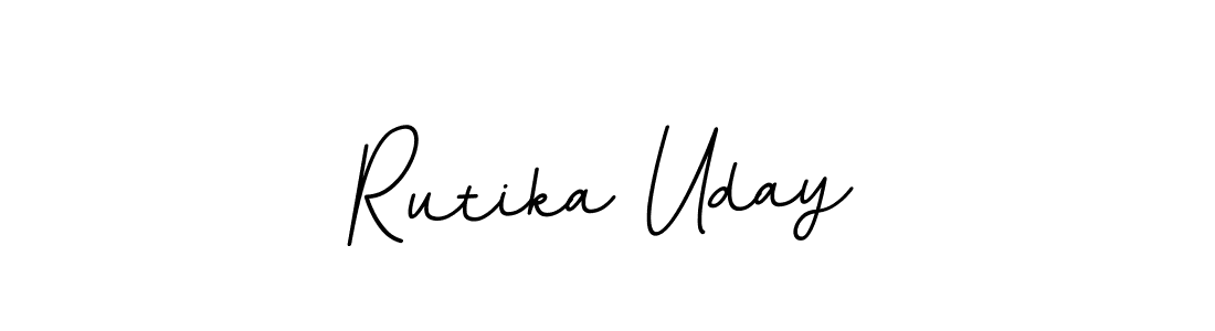 Design your own signature with our free online signature maker. With this signature software, you can create a handwritten (BallpointsItalic-DORy9) signature for name Rutika Uday. Rutika Uday signature style 11 images and pictures png