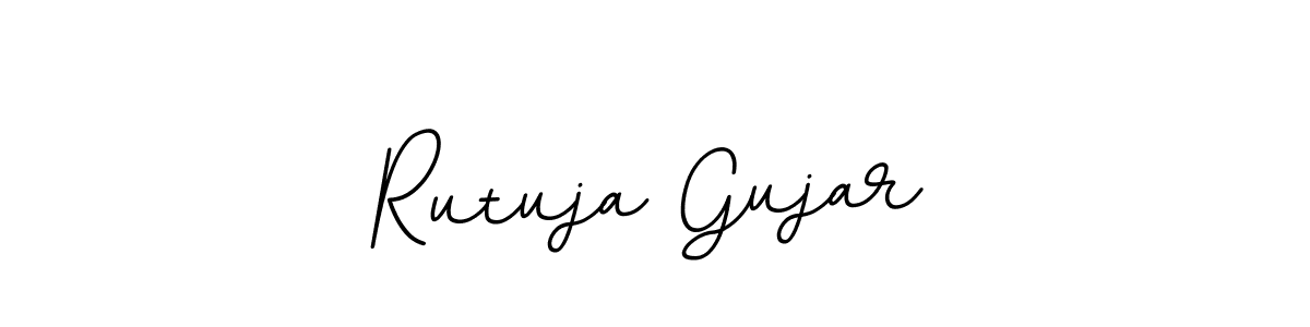 This is the best signature style for the Rutuja Gujar name. Also you like these signature font (BallpointsItalic-DORy9). Mix name signature. Rutuja Gujar signature style 11 images and pictures png