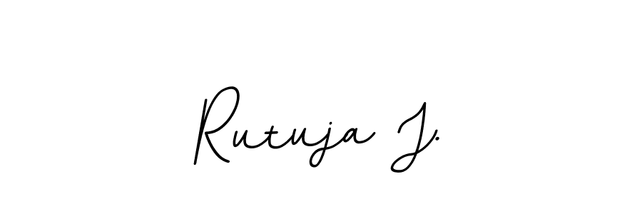 Also we have Rutuja J. name is the best signature style. Create professional handwritten signature collection using BallpointsItalic-DORy9 autograph style. Rutuja J. signature style 11 images and pictures png