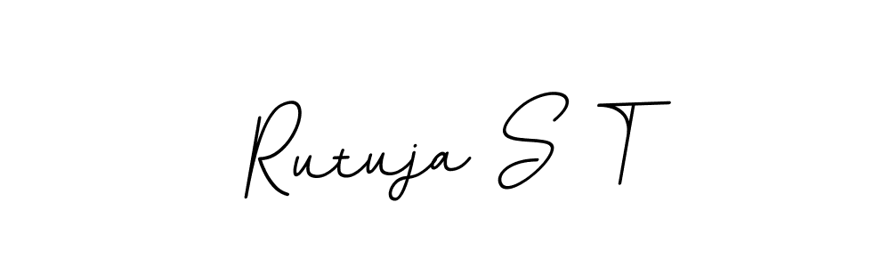 Design your own signature with our free online signature maker. With this signature software, you can create a handwritten (BallpointsItalic-DORy9) signature for name Rutuja S T. Rutuja S T signature style 11 images and pictures png