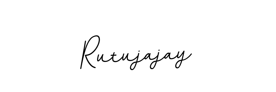 The best way (BallpointsItalic-DORy9) to make a short signature is to pick only two or three words in your name. The name Rutujajay include a total of six letters. For converting this name. Rutujajay signature style 11 images and pictures png