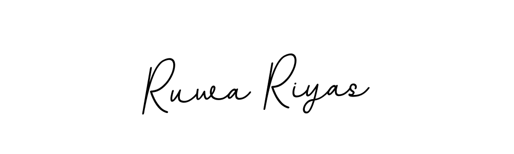 Create a beautiful signature design for name Ruwa Riyas. With this signature (BallpointsItalic-DORy9) fonts, you can make a handwritten signature for free. Ruwa Riyas signature style 11 images and pictures png