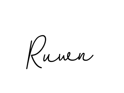 Make a beautiful signature design for name Ruwn. With this signature (BallpointsItalic-DORy9) style, you can create a handwritten signature for free. Ruwn signature style 11 images and pictures png