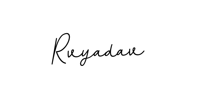 if you are searching for the best signature style for your name Rvyadav. so please give up your signature search. here we have designed multiple signature styles  using BallpointsItalic-DORy9. Rvyadav signature style 11 images and pictures png
