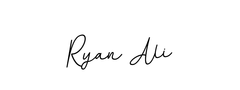 Use a signature maker to create a handwritten signature online. With this signature software, you can design (BallpointsItalic-DORy9) your own signature for name Ryan Ali. Ryan Ali signature style 11 images and pictures png
