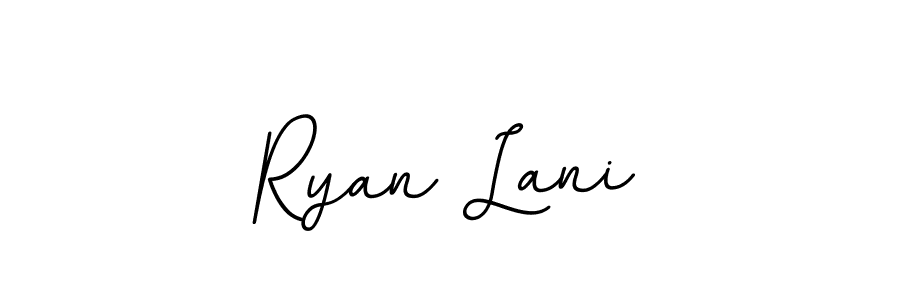 The best way (BallpointsItalic-DORy9) to make a short signature is to pick only two or three words in your name. The name Ryan Lani include a total of six letters. For converting this name. Ryan Lani signature style 11 images and pictures png