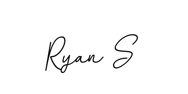 The best way (BallpointsItalic-DORy9) to make a short signature is to pick only two or three words in your name. The name Ryan S include a total of six letters. For converting this name. Ryan S signature style 11 images and pictures png