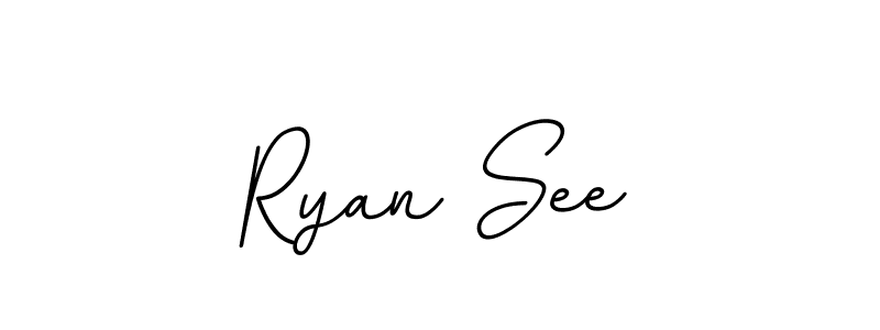 You should practise on your own different ways (BallpointsItalic-DORy9) to write your name (Ryan See) in signature. don't let someone else do it for you. Ryan See signature style 11 images and pictures png