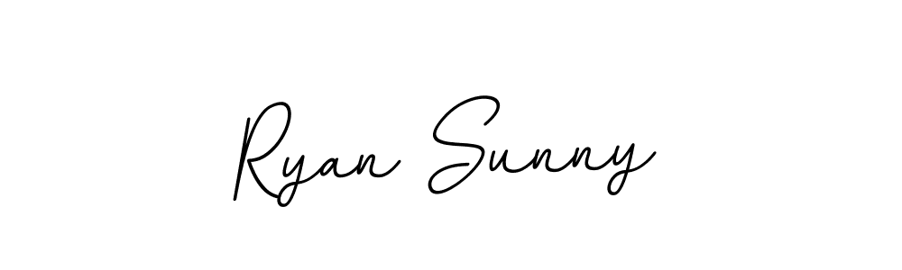 How to make Ryan Sunny name signature. Use BallpointsItalic-DORy9 style for creating short signs online. This is the latest handwritten sign. Ryan Sunny signature style 11 images and pictures png