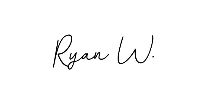 Also we have Ryan W. name is the best signature style. Create professional handwritten signature collection using BallpointsItalic-DORy9 autograph style. Ryan W. signature style 11 images and pictures png