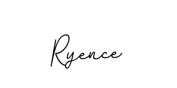 Use a signature maker to create a handwritten signature online. With this signature software, you can design (BallpointsItalic-DORy9) your own signature for name Ryence. Ryence signature style 11 images and pictures png