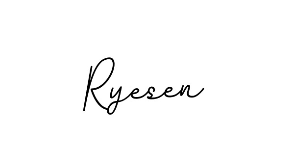 Make a beautiful signature design for name Ryesen. With this signature (BallpointsItalic-DORy9) style, you can create a handwritten signature for free. Ryesen signature style 11 images and pictures png