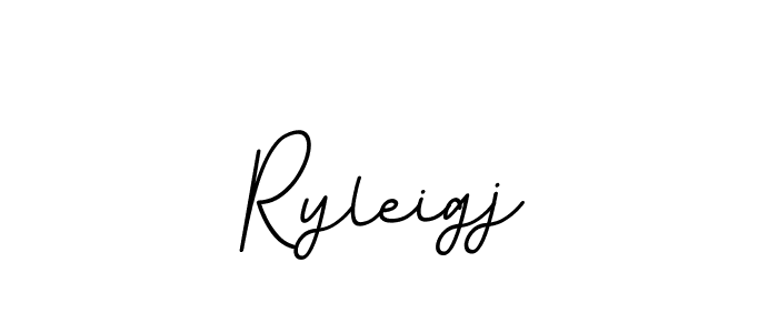 How to make Ryleigj name signature. Use BallpointsItalic-DORy9 style for creating short signs online. This is the latest handwritten sign. Ryleigj signature style 11 images and pictures png