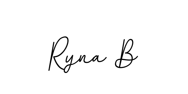 Design your own signature with our free online signature maker. With this signature software, you can create a handwritten (BallpointsItalic-DORy9) signature for name Ryna B. Ryna B signature style 11 images and pictures png